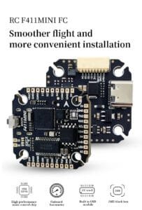 D-RC F411MINI Flight Controller OSD Barometer 2MB Black Box Crossing Aircraft Model FPV