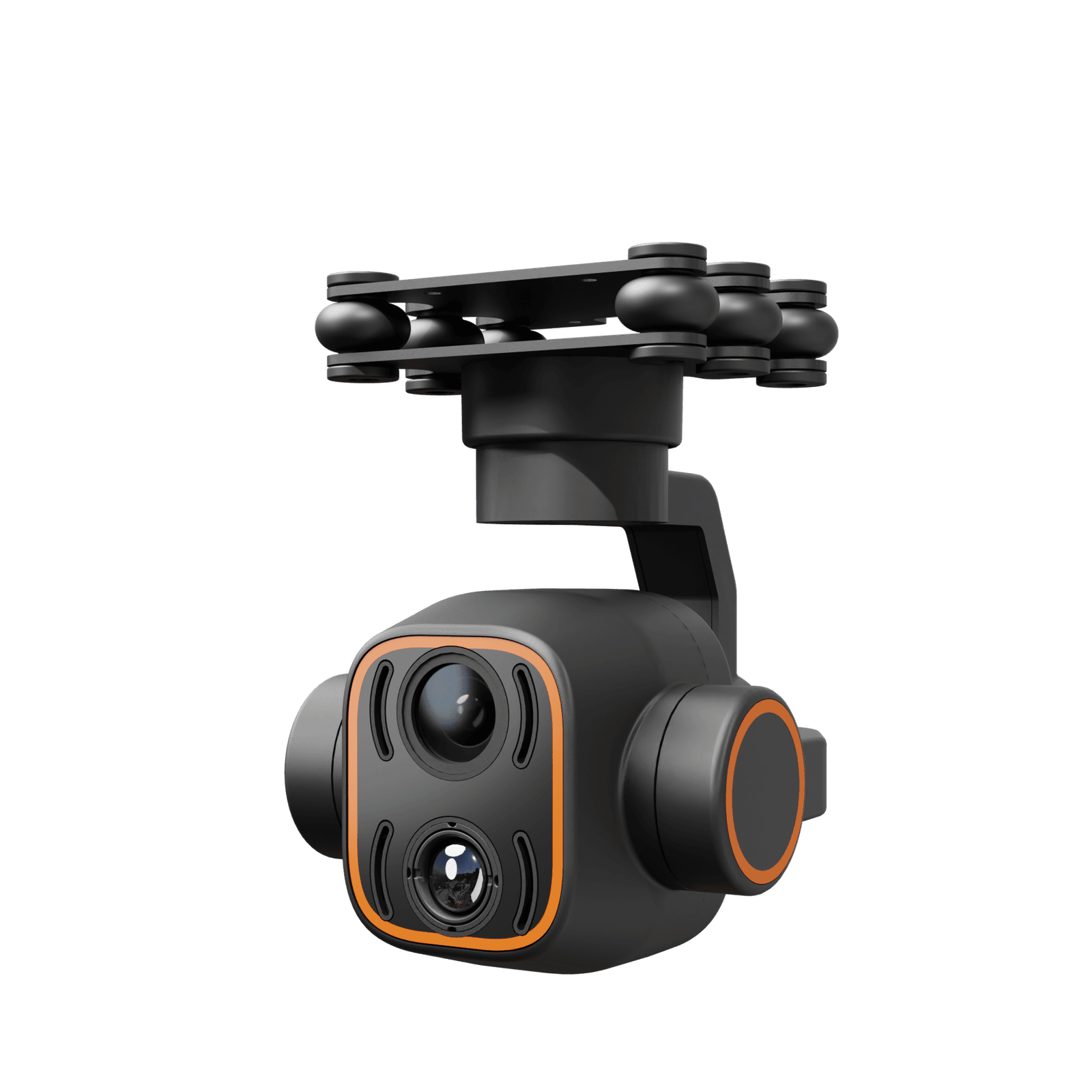DA12 three-axis stable control dual light gimbal: intelligent dynamic tracking, integrated 2K visible light and thermal imaging