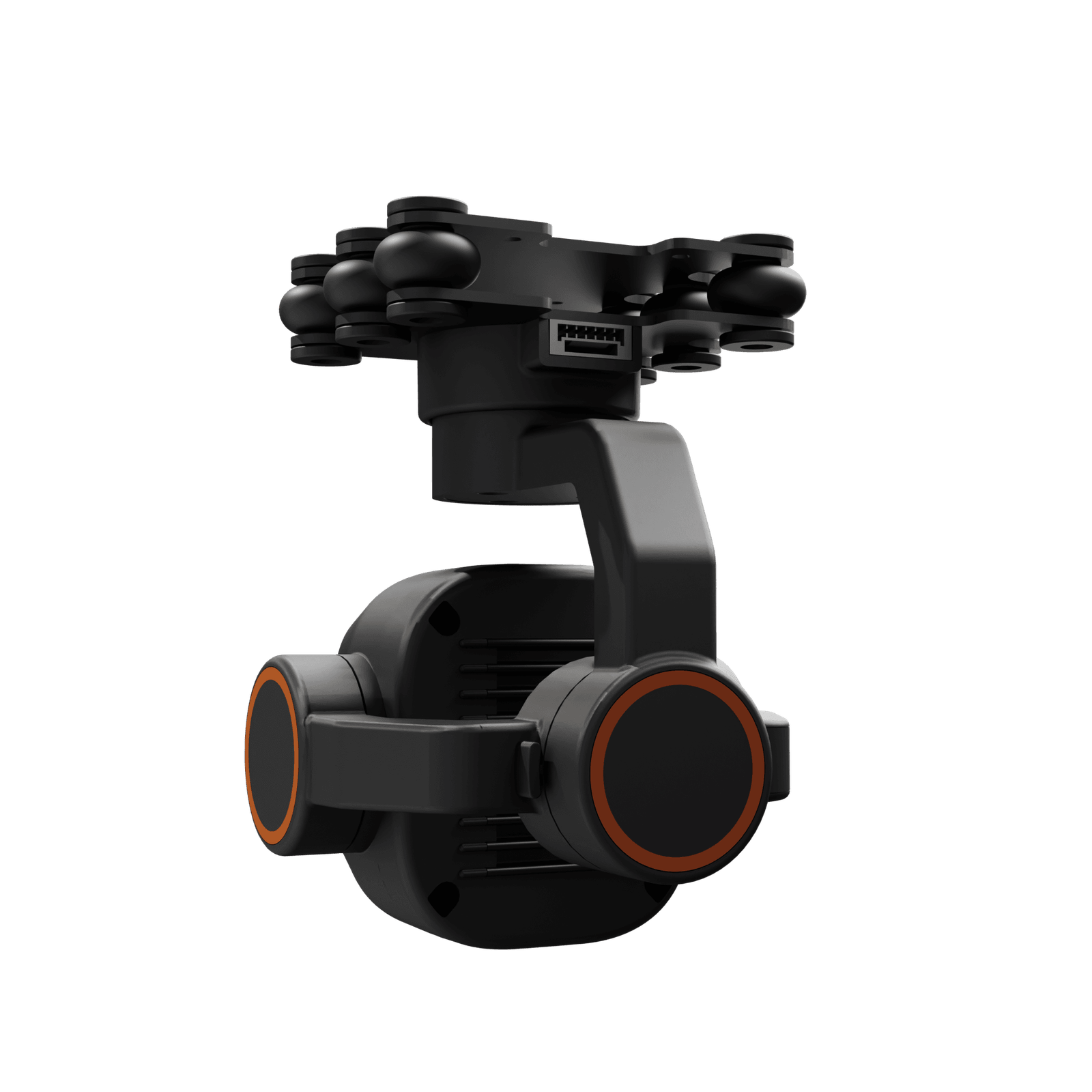 DA12 three-axis stable control dual light gimbal: intelligent dynamic tracking, integrated 2K visible light and thermal imaging