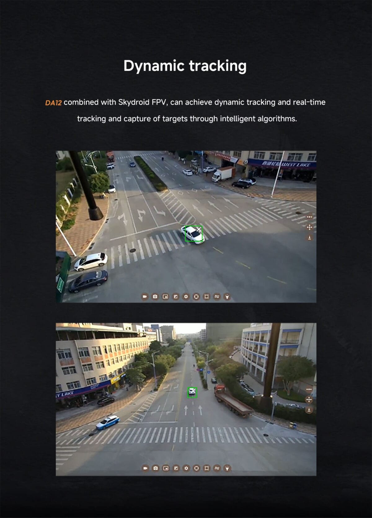 DA12 three-axis stable control dual light gimbal: intelligent dynamic tracking, integrated 2K visible light and thermal imaging