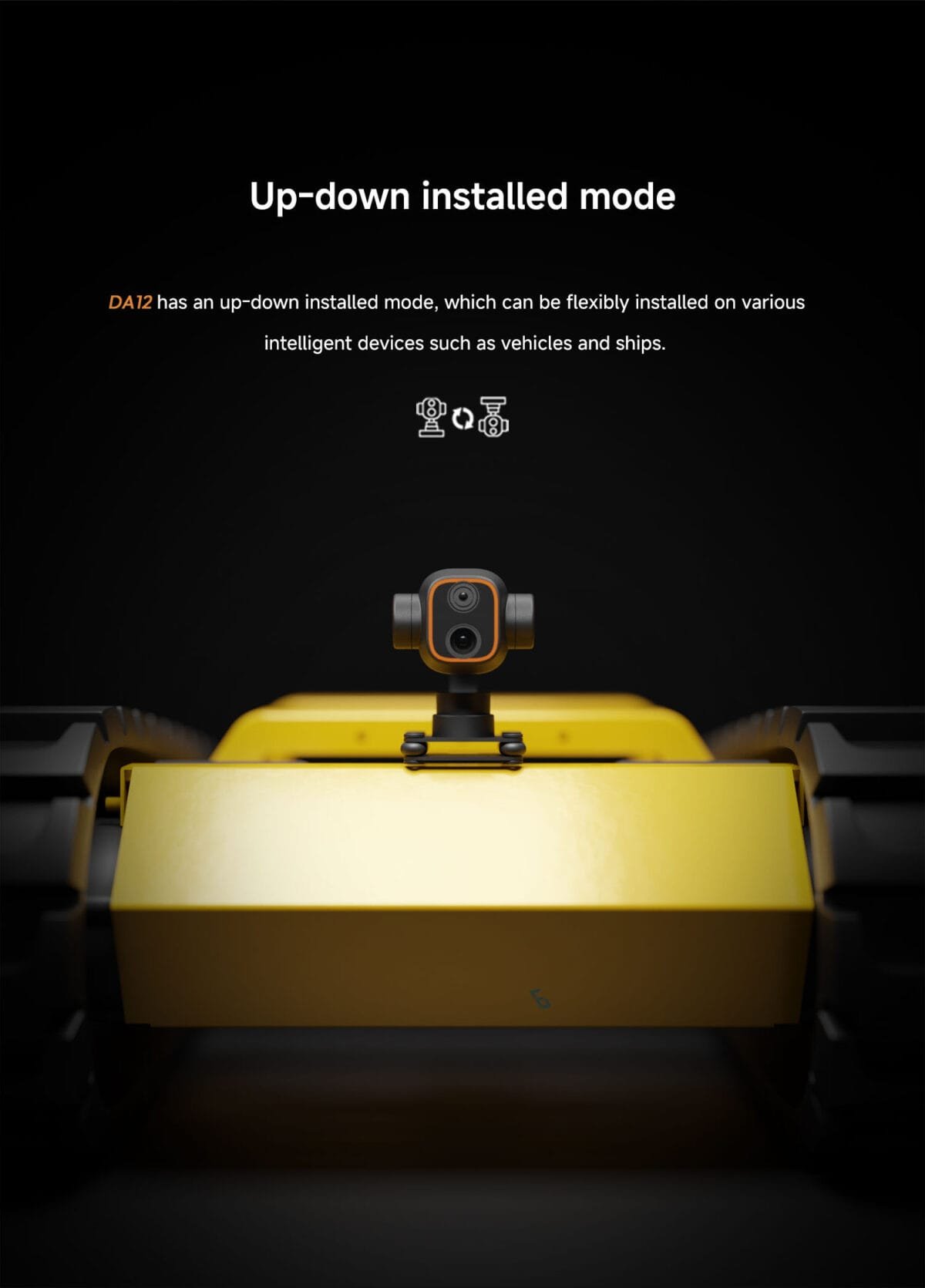 DA12 three-axis stable control dual light gimbal: intelligent dynamic tracking, integrated 2K visible light and thermal imaging